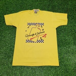 Vintage 80s Amaretto Disaronno Liqueur Shirt Medium 20x28 Yellow